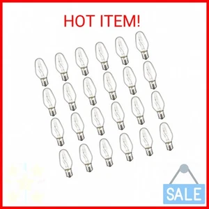 24 Pack C7 Night Light Bulbs, 15 Watt Night Light Bulbs Dimmable, E12 Candelabra - Picture 1 of 2