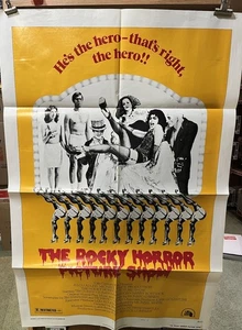 "Póster original de cine Rocky Horror Picture Show 1975 real 41"" x 27"" arrastrar" - Imagen 1 de 5