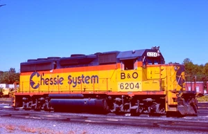 ORIGINAL KODACHROME SLIDE CHESSIE GP40-2 #6204 ATLANTA, GA OKTOBER 1987 - Bild 1 von 1
