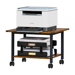 Under Desk Printer Stand 2-Tier Industrial Mobile Printer Table with Storage ... - Picture 1 of 7