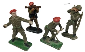 Menge 4 Vintage Crescent Toy Co. Britische Spielzeugsoldaten 60 mm - Bild 1 von 3
