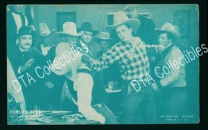 EDMUND COBB-LOADED DICE-FIGHT SCENE-ARCADE CARD-1920 VG