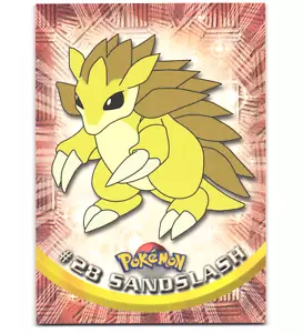 Pokemon 1999 Near Mint Topps Series 1 3rd Print Green Logo Sandslash 28 - Picture 1 of 2