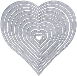 10 Stück Metall Herz Form Stanzschablonen Metall Schneiden Schablonen Stanzforme - Bild 1 von 6