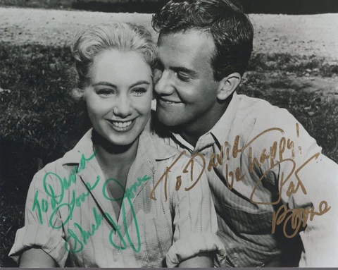 SHIRLEY JONES+PAT BOONE HAND SIGNED 8x10 PHOTO+COA      APRIL LOVE      TO DAVID Cover