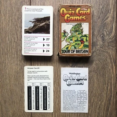 Waddingtons Vintage Quiz Card Games Tour Of Britain Complete 1979 upto 5 Players - Image 1 of 4