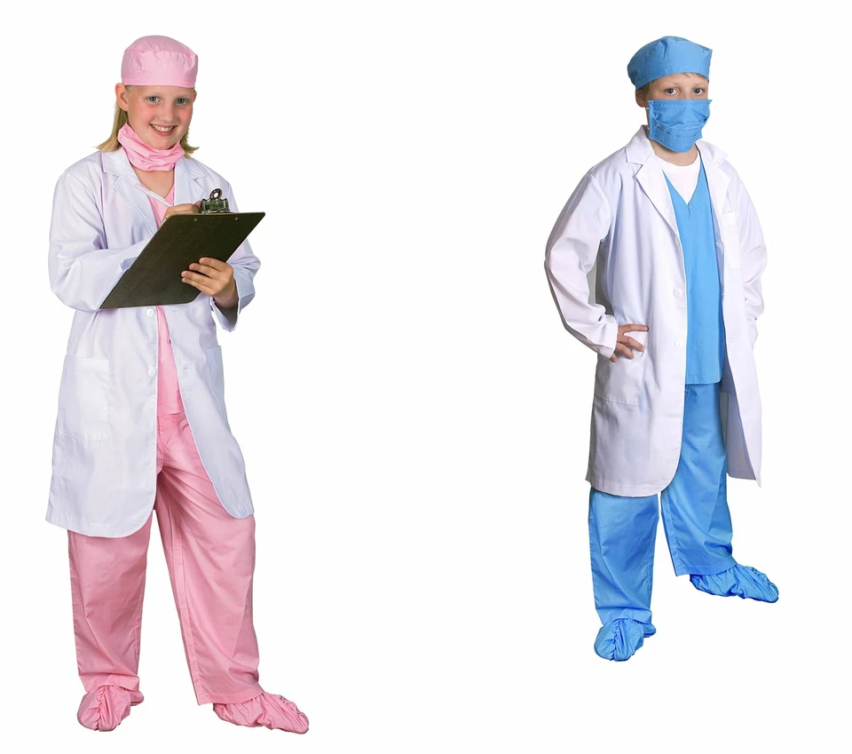 Jr. PHYSICIAN coat career surgeon doctor boys girls halloween costume - Image 1 of 1