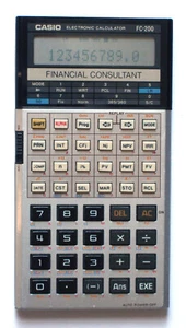 Vintage Casio FC-200 Financial Consultant Electronic Calculator FC200 - Bild 1 von 1