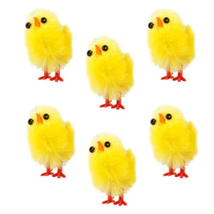 6PCS Chick Decorations Easter Toys Mini Chicks Baby Chick Figurine - Picture 1 of 12