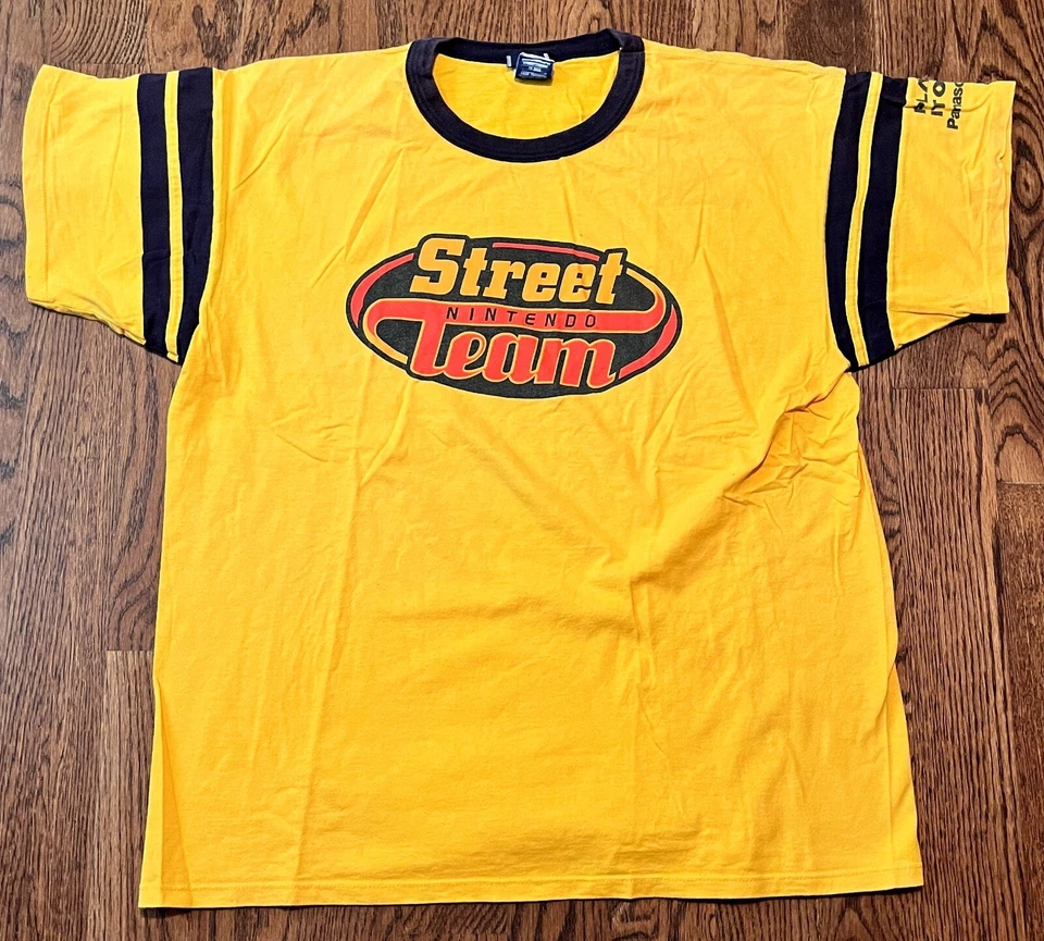 Camiseta De Colección Nintendo Street Team XL Panasonic Mario Donkey Kong Zelda Tecmo Foto 1 de 4