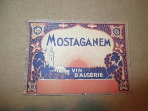 ancien étiquette Mostaganem vin Algérie milieu XX ème - Picture 1 of 1