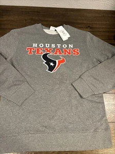 Houston Texans Crew Neck Sweatshirt Size M Medium NFL Team Apparel Gray - Picture 1 of 6