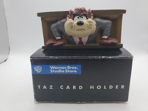 Warner Bros Studio Store-Taz Devil Desk Business Card Holder  with Original Box