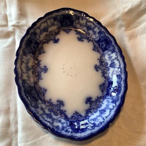 John Maddock and Sons Ltd "Zierlich" Royal Glasfaser Fluss Blau Platte 12"x9 1/2" - Bild 1 von 14