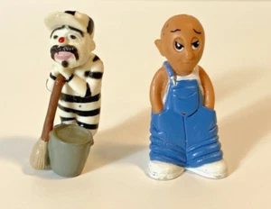 Lil Homies Prison Clown mop & Mijos denim overalls guy Mini Figure Toy lot pair - Picture 1 of 11