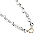 TIFFANY&Co. choker Heart link Necklace Silver925/K18 yellow gold 67.7g Women