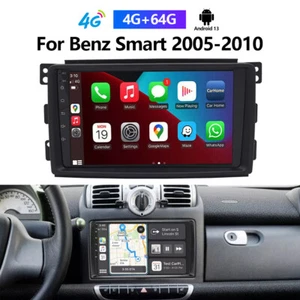 Android 13 Car Stereo Wifi GPS Sat Nav 4+64GB Carplay For Smart Fortwo 451 2005-2010 - Picture 1 of 20