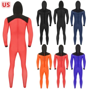 Herren Kapuze transparent Overall Overall Body durchsichtig Nachtwäsche Nachtwäsche - Bild 1 von 42