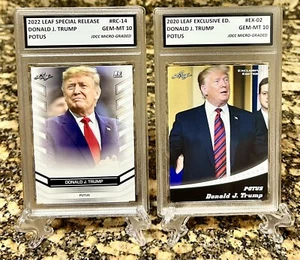 Graded Gem-Mt 10 DONALD TRUMP 2020/22 Leaf Exclusive Edition POTUS Rookie Lot - Picture 1 of 8