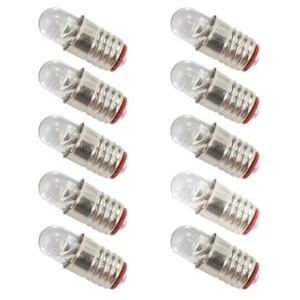 Bombilla de tornillo LED blanca brillante E505W 10 PIEZAS E5 E5.5 12V-14V pista escala H0/TT/N NUEVA - Imagen 1 de 6