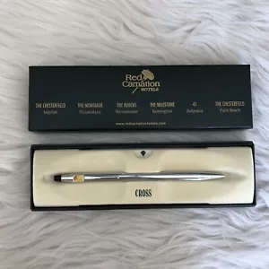 Penna Cross Ink nuova con scatola Red Garofnation Hotels logo smaltato internazionale nuova - Foto 1 di 4