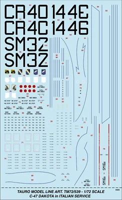 TAURO MODEL TM72/539 DOUGLAS C-47/C-53 DAKOTA ITALIAN SERVICE SCALA 1:72 - Immagine 1 di 4