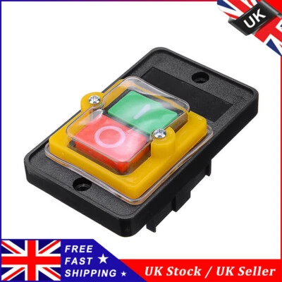 10A 220V/380V KAO-5M ON/OFF Machine Push Button Motor Drill Switch Waterproof UK - Image 1 of 4