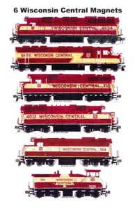 Locomotoras Wisconsin Central 6 imanes Andy Fletcher - Imagen 1 de 1