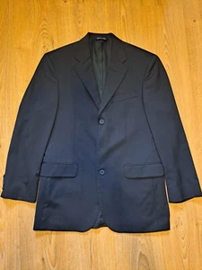 3 BUTTON Stafford Suit Jacket Separate Mens 42R Black Wool Blazer Sport Coat - Picture 1 of 11