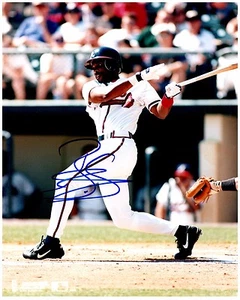 Atlanta Braves REGGIE SANDERS Signed Autographed 8x10 C - Picture 1 of 1