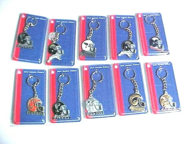 NFL PEWTER KEYCHAINS. NEW. ASSORTED TEAMS, DISCOUNTED PRICE,, NOT MANY LEFT - Image 1 of 1