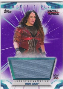 NIA JAX  2021 Topps WWE Women's Division  Royal Rumble RELIC  & PURPLE RELIC - Picture 1 of 2