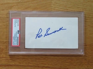 PAT SUMMERALL signed NEW YORK GIANTS Cut Signature PSA 84270482 Broadcaster - Picture 1 of 3