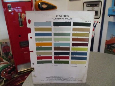 PAINT COLOUR REFERENCE FORD TRUCK 1973 AUTOMOTIVE  PAINT CHIPS - Image 1 of 3