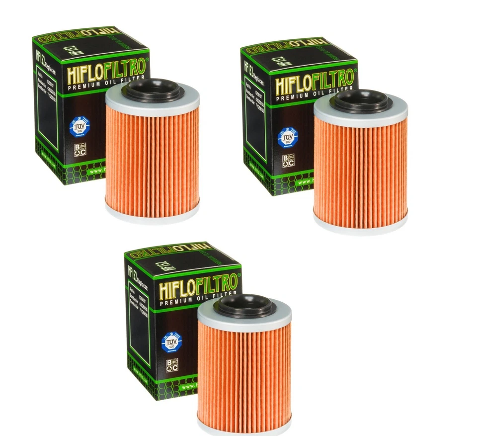 HIFLO OIL FILTER 3 PACK HF152 2001-2007 Aprilia ETV1000 Caponord RSV Mille - Image 1 of 1