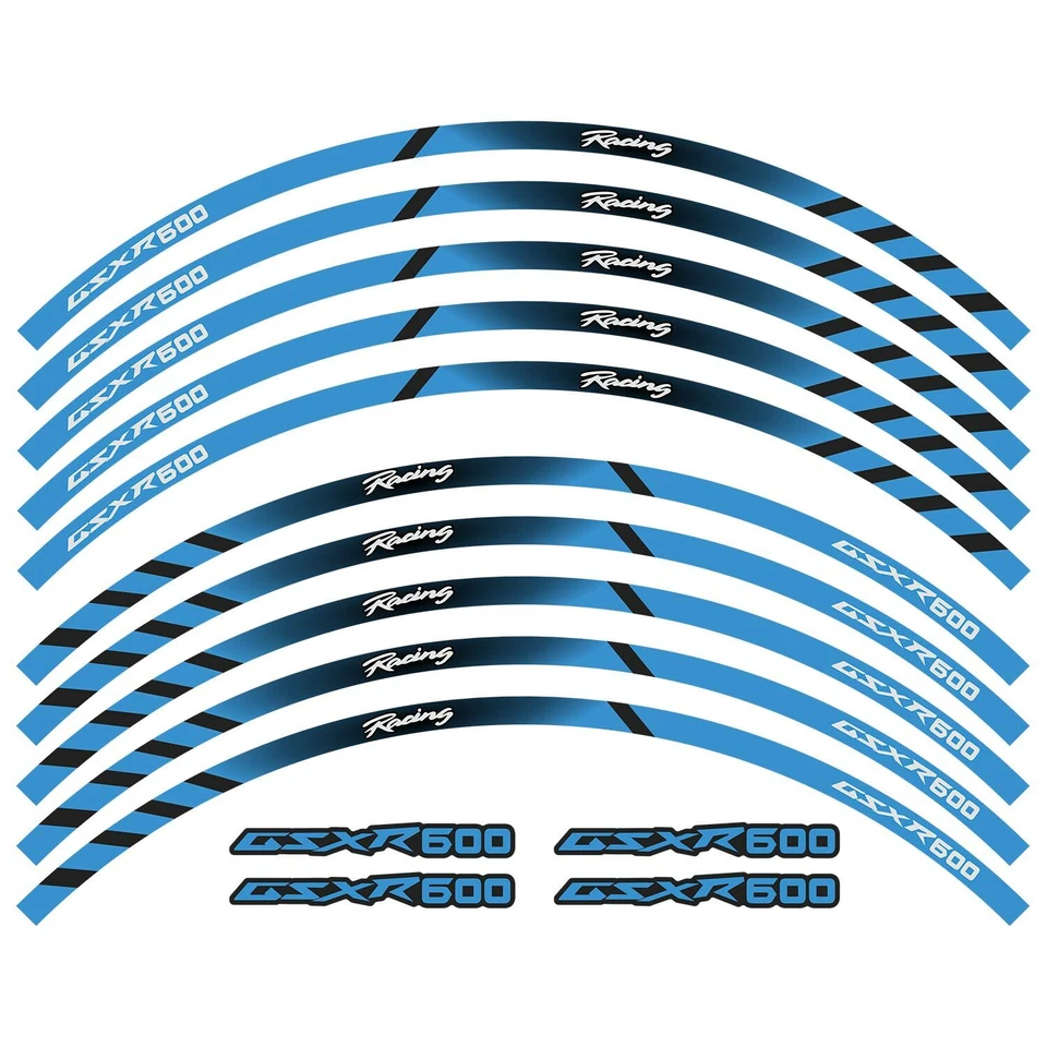 17" 18" Reflective Wheel Strip Rim Sticker Tape For Honda Suzuki Kawasaki Yamaha - Image 1 of 1