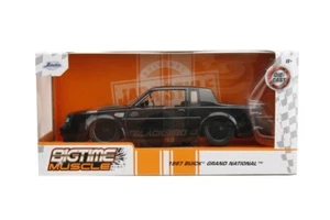 Jada 1:24 Bigtime Muscle 1987 Buick Grand National Blackbird 34199 Diecast Black - Picture 1 of 10