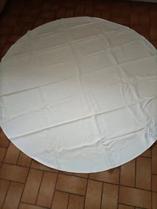 Runde Tischdecke, Durchmesser 155 cm, gelb,Baumwollmischung,gepflegt - Bild 1 von 2