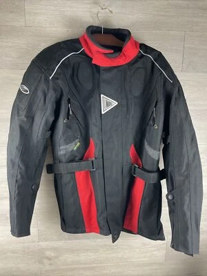 Nitro Racing 黑色红色摩托车夹克装甲衬垫 XL 带可拆卸内层 — 第 1/4 张图片