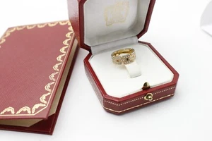 Anillo de diamantes Cartier Tank Francaise oro amarillo 750 RG.46 - Imagen 1 de 5