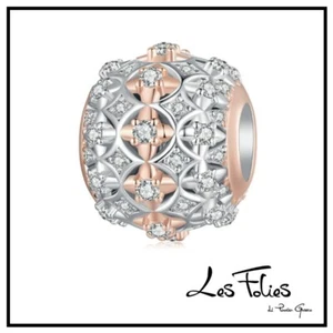 Charm Pallina multi strass rosè in argento 925 - Les Folies (Modello Pandora) - Foto 1 di 11