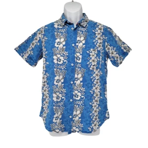 One Resolution Mens S Hawaiian Shirt Blue Short Sleeve Button Down - Picture 1 of 5