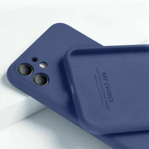 Back Phone Cover For iPhone 15 14 13 12 11 Pro Max XR XS X Liquid Silicone Case - Picture 1 of 22