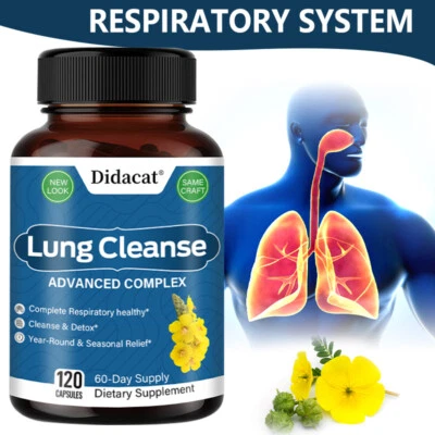 Lung Cleanse Advanced Complex Capsules - Detox, Lung & Respiratory Health - Image 1 of 4