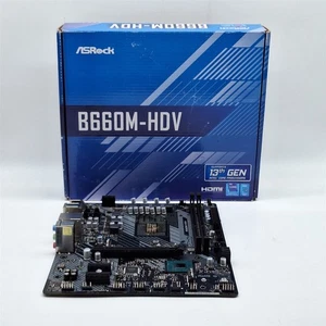 ASRock B660M MicroATX Motherboard B660M-HDV Intel B660 LGA1700 -NOT WORKING- - Zdjęcie 1 z 6