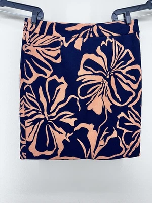 Falda lápiz de punto floral Grace Elements talla 14 elástica hasta la rodilla Y2K Foto 1 de 4