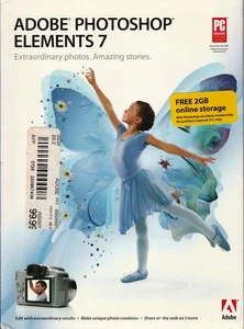 Adobe Photoshop Elements 7 Software Edit Enhance Create Share For PC - Picture 1 of 2