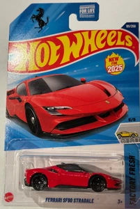 2025 🔥 HOT WHEELS 🛞, FERRARI SF90 STRADALE, 5/5 FACTORY FRESH, 191/250 - Picture 1 of 5
