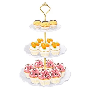 BACUTHY 3 Tier Cupcake Stand Holder, Plastic Cup Cake Stand Towel with Tiered... - Picture 1 of 7