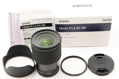 🎦 SIGMA 16mm F1.4 DC DN Contemporary  Lens for Sony E Black 【UNUSED】 JAPAN #28 - Image 1 of 4